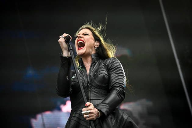 SÖLVESBORG, SWEDEN 20260605 Floor Jansen plays at the Sweden Rock Festival outside Sölvesborg on Friday SÖLVESBORG SWEDEN x10080x  Copyright: xFredrikxSandberg TTx SWEDEN ROCK FESTIVAL 2026 idJ4XEbpBT8