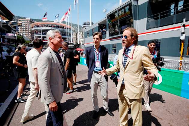 PEOPLE GP MONACO PHOTOPQR NICE MATIN Jean François Ottonello Monaco 06 06 2026 83e Grand Prix de Monaco 2026 PEOPLE David Coulthard, Ben Sylvester Strautmann et Andrea Casiraghi Monaco Formula 1 Grand Prix, on June 6, 2026 Monaco France  Copyright: xPHOTOPQR NICExMATIN MAXPPPxJeanxFrançoisxOttonellox 20260606NIM9660 20260606NIM9660