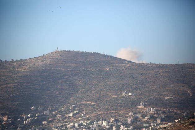 June 8, 2026, Nablus, West Bank, Palestine: Smoke rises from the Israeli settlement of Itamar in the West Bank, near Nablus, after missiles were launched from Iran toward Israel. Sirens sounded in several areas of northern Israel, Jerusalem, and Jewish settlements in the West Bank following the missile attack from the Islamic capital, Iran. Nablus Palestine  - ZUMAs197 20260608_aaa_s197_002 Copyright: xNasserxishatyehx
