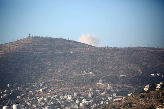 June 8, 2026, Nablus, West Bank, Palestine: Smoke rises from the Israeli settlement of Itamar in the West Bank, near Nablus, after missiles were launched from Iran toward Israel. Sirens sounded in several areas of northern Israel, Jerusalem, and Jewish settlements in the West Bank following the missile attack from the Islamic capital, Iran. Nablus Palestine  - ZUMAs197 20260608_aaa_s197_003 Copyright: xNasserxishatyehx