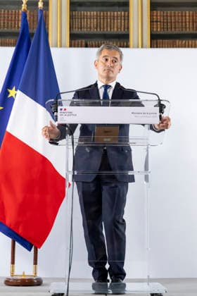 Paris, France June 8, 2026 - Press conference held after a meeting with France s public prosecutors regarding the review of the complaints involving child victims in the wake of the Lyhanna case. Nearly 70,000 complaints of rape and sexual assault against children will be reviewed to ensure they are properly handled the Minister of Justice said - Gerald Darmanin CRIME, MINISTERE DE LA JUSTICE, LYHANNA  Copyright: xVincentxIsorex