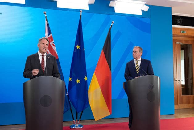 Press meeting of Defense Minister Boris Pistorius and Australian Deputy Prime Minister and Minister of Defense Richard Marles Germany, Berlin on 08 June 2026 Opening statements by Defense Minister Boris Pistorius and Australian Deputy Prime Minister and Minister of Defense Richard Marles to the press