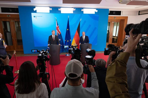 Press meeting of Defense Minister Boris Pistorius and Australian Deputy Prime Minister and Minister of Defense Richard Marles Germany, Berlin on 08 June 2026 Opening statements by Defense Minister Boris Pistorius and Australian Deputy Prime Minister and Minister of Defense Richard Marles to the press