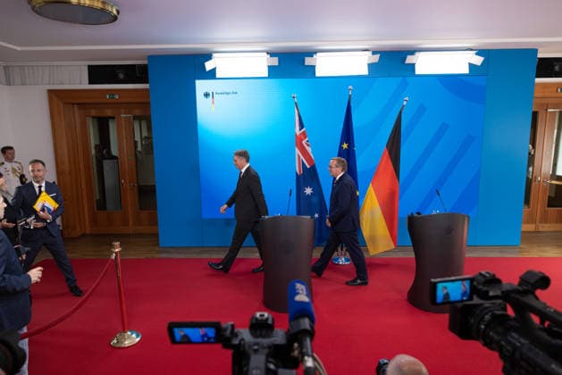 Press meeting of Defense Minister Boris Pistorius and Australian Deputy Prime Minister and Minister of Defense Richard Marles Germany, Berlin on 08 June 2026 Opening statements by Defense Minister Boris Pistorius and Australian Deputy Prime Minister and Minister of Defense Richard Marles to the press