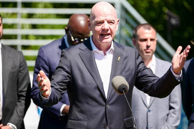 New York, NY- June 8: Governor Hochul and Mayor Mamdani make a World Cup FIFA announcement of a free watch party in Central Park for the FIFA World Cup 2026 Final on Sunday, July 19. With FIFA President Gianni Infantino, George Weah on June 8, 20267 Credit: AdMedia USA - ZUMAa123 20260608_zaa_a123_294 Copyright: xCamaraxPorterx