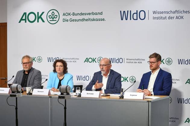 Berlin, Germany, 09 06 2026 Haus der Bundespressekonferenz Heilmittel Report 2026 Good therapy must not be a coincidence L R Kai Behrens, Carola Reimann, Helmut Schröder, Christian Kopkow Copyright: xdtsxNachrichtenagenturx dts_122078