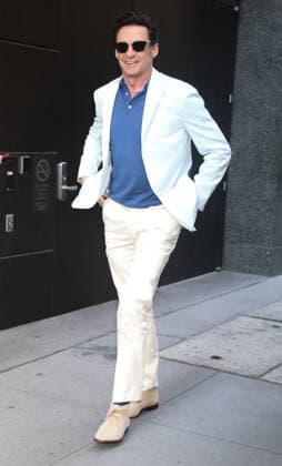New York NY June 08: Hugh Jackman on Good Morning America to talk about new movie The Death of Robinhood in New York. June 08, 2026. Copyright: xRW Mediapunchx