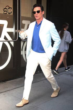 New York NY June 08: Hugh Jackman on Good Morning America to talk about new movie The Death of Robinhood in New York. June 08, 2026. Copyright: xRW Mediapunchx