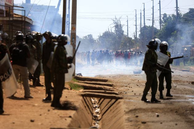 Protest held in Kenya against planned U.S. Ebola quarantine facility NANYUKI, KENYA - JUNE 09: Kenyan police use water cannons and tear gas to disperse demonstrators who blocked a road and set fires during a protest against a planned Ebola quarantine facility for U.S. citizens in Nanyuki, central Kenya on June 09, 2026. Dozens of people gathered in the town to demonstrate against the proposed facility. Lucas Mukasa Anadolu Nanyuki Kenya. Editorial use only. Please get in touch for any other usage.  Copyright: x2026xAnadoluxLucasxMukasax
