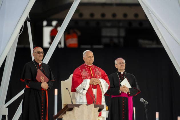 June 9, 2026, Barcelona, Barcelona, Spain: the Olympic Stadium fills to capacity for a Mass with the presence of Pope Leo XIV on the first day of his visit to Barcelona..In the pic :Pope Leo XIV Barcelona Spain - ZUMAr179 20260609_zip_r179_048 Copyright: xEricxRenomx