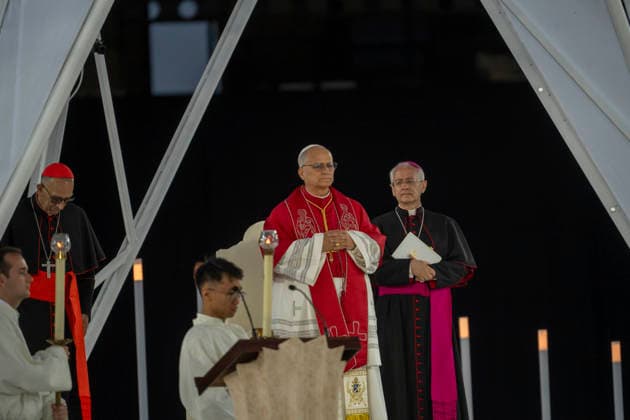 June 9, 2026, Barcelona, Barcelona, Spain: the Olympic Stadium fills to capacity for a Mass with the presence of Pope Leo XIV on the first day of his visit to Barcelona..In the pic :Pope Leo XIV Barcelona Spain - ZUMAr179 20260609_zip_r179_060 Copyright: xEricxRenomx
