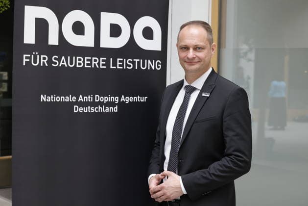 Dr. Lars Mortsiefer, Chairman of the Board and Head of the Legal Department of NADA, Germany, Berlin, Haus der Bundespressekonferenz Press Conference, Topic National Anti Doping Agency Germany NADA