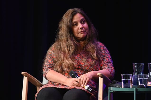Author Mithu Sanyal speaks at Phil Cologne, an international festival of philosophy