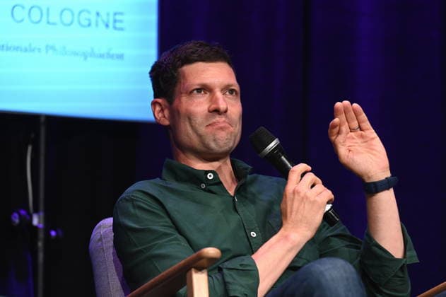 Journalist and author Ronen Steinke speaks at Phil Cologne, an international festival of philosophy