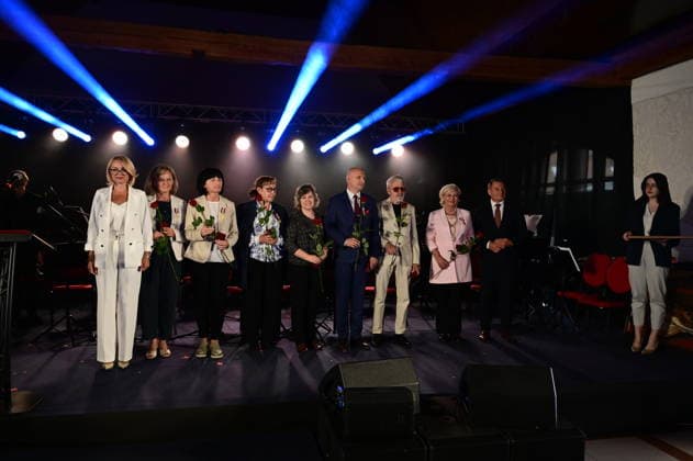 Dorota Barczyk and guests at the Jubilee Gala and Concert in Leopoldshain Castle Lagow on the occasion of the 80th anniversary of artistic education in Zgorzelec, the 60th anniversary of the State Music School of the First Degree and the 40th anniversary of the State Music School of the Second Degree of the Copyright: xMatthiasxWehnertx