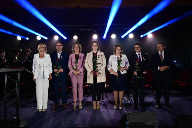 Dorota Barczyk and guests at the Jubilee Gala and Concert in Leopoldshain Castle Lagow on the occasion of the 80th anniversary of artistic education in Zgorzelec, the 60th anniversary of the State Music School of the First Degree and the 40th anniversary of the State Music School of the Second Degree of the Copyright: xMatthiasxWehnertx
