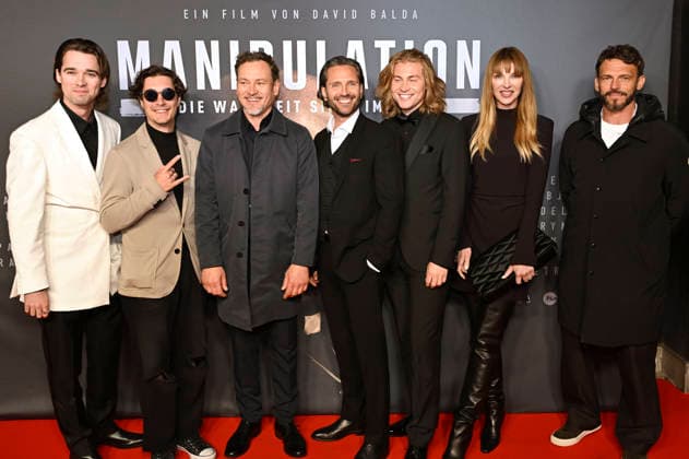 Vojtech Babista, Jakob Moulis, Pawel Lawrynowicz, Ludek Tvrdy, Radoslav Gavlas, Pavlina Nemcova and Arnaud Binard at the premiere of the feature film Manipulation at City Kino Munich, 10 06 2026 Foto:xR.xHeinex xFuturexImagex manipulation_6633
