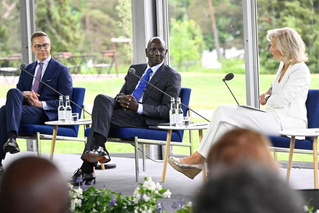 LKS 20260611 Finnish President Alexander Stubb and Kenya s President William Ruto attend the Session I: Discussions with the Presidents of the annual Kultaranta Talks at the President s summer residence Kultaranta in Naantali, Finland, on June 11, 2026. The theme of this year’s discussions on foreign and security policy is A World in Transition - Global, Regional and Local Perspectives. - ANTTI AIMO-KOIVISTO Naantali Finland  Copyright: xAnttixAimo-Koivistox dc_RWTS2YOs