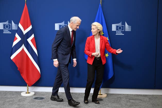 EU Commission President Ursula von der Leyen meets Norwegian Prime Minister Jonas Gahr Store in Brussels BRUSSELS, BELGIUM – JUNE 11: European Commission President Ursula von der Leyen (R) welcomes Norwegian Prime Minister Jonas Gahr Store (L) for talks in Brussels, Belgium, on June 11, 2026. Dursun Aydemir Anadolu Brussels Belgium. Editorial use only. Please get in touch for any other usage. Copyright: x2026xAnadoluxDursunxAydemirx