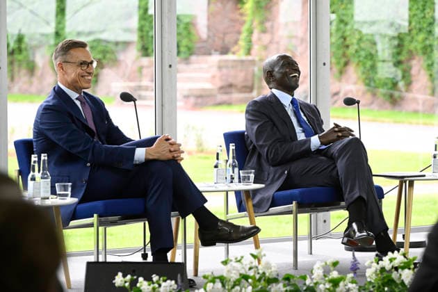 LKS 20260611 Finnish President Alexander Stubb and Kenya s President William Ruto attend the Session I: Discussions with the Presidents of the annual Kultaranta Talks at the President s summer residence Kultaranta in Naantali, Finland, on June 11, 2026. The theme of this year’s discussions on foreign and security policy is A World in Transition - Global, Regional and Local Perspectives. - ANTTI AIMO-KOIVISTO Naantali Finland Copyright: xAnttixAimo-Koivistox vy1kS1tBBTo