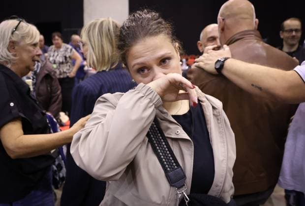 Vicitm Laure Gara daughter Manon Gara pictured after the verdict session of the trial of P. and A. Falzone, at the Court of Appeal of Mons, on Friday 12 June 2026. The trial of the two men concerns the 2022 tragedy in Strepy-Bracquegnies, where a car plowed into a carnival parade around 5:00. Six people died at the scene, and a seventh months later in the hospital. P. Falzone is charged with seven murder and 81 attempted murder. A. Falzone with failure to render aid to a person in danger.  VIRGINIExLEFOUR 177320683