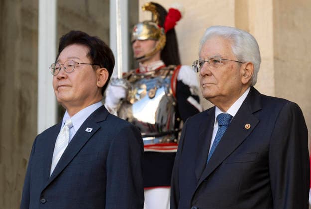 June 12, 2026, Rome, Rome, Italy: President Sergio Mattarella with the President of the Republic of Korea Lee Jae Myung, at the farewell ceremony, Rome, 12 06 2026 Rome Italy  - ZUMAa289 20260612_zia_a289_158 Copyright: xPaoloxGiandottix xAgfx