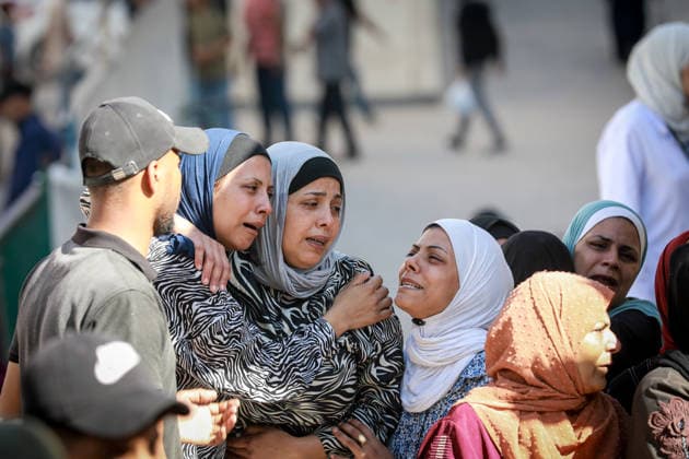 Funeral ceremony held for Palestinians killed in Israeli attacks on Gaza GAZA CITY, GAZA, PALESTINE - JUNE 15: Citizens and relatives of the Palestinians, who died as a result of the Israeli attack on Jabalia Refugee Camp despite the ceasefire, mourn as the bodies are brought to the Al-Shifa Hospital for funeral procedures in Gaza City, Gaza, Palestine on June 15, 2026. Abdalhkem Abu Riash Anadolu Gaza City Gaza. Editorial use only. Please get in touch for any other usage.  Copyright: x2026xAnadoluxAbdalhkemxAbuxRiashx