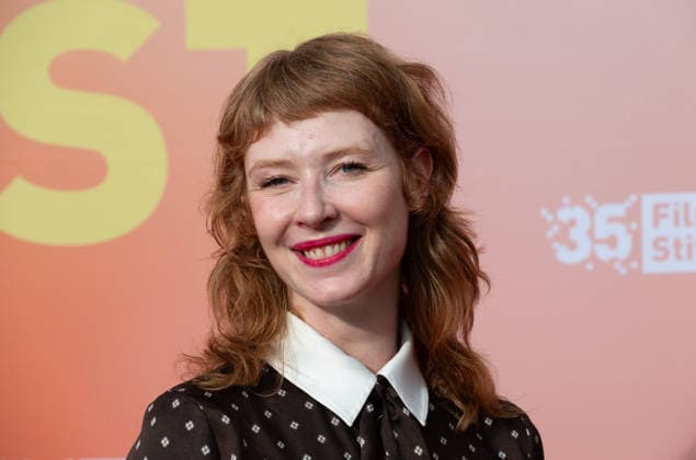 Sarah BAUERETT, actress, portrait, close-up, single image, single subject, red carpet, red carpet event, arrival, Summer Festival of the Film and Media Foundation NRW in Cologne, June 17, 2026,detected_source_language