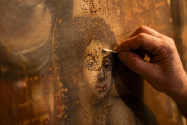 Conservator in Aleppo restores cultural treasures damaged during civil war ALEPPO, SYRIA - JUNE 10: Restorer Nimat Badawi carries out work in his own workshop to preserve and restore art works in Aleppo, Syria on June 10, 2026. In Aleppo, one of the cities that suffered the heaviest destruction during the Syrian civil war, cultural heritage that was on the verge of disappearing under the shadow of clashes is being brought back to life through the work of Nimat Badawi. He continues to preserve the city s cultural legacy by meticulously restoring hundreds of works, ranging from private collections and cathedral domes to centuries-old paintings and church icons, ensuring they are passed on to future generations in their original form. Bakr Al  Copyright: x2026xAnadoluxBakrxAlxKasemx