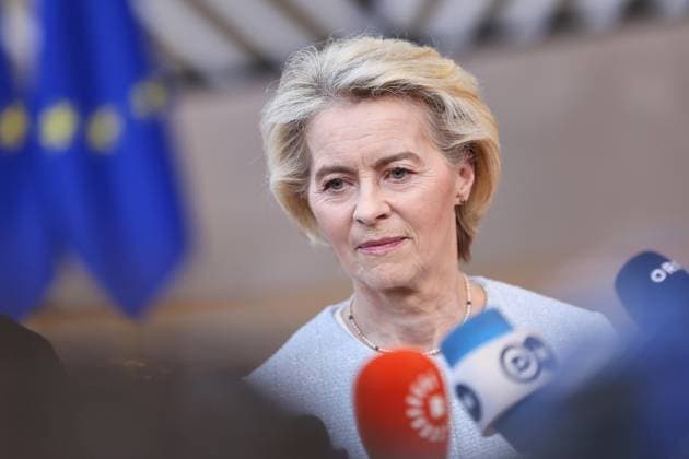 Brussels, Belgium, June 18, 2026, European Union Building, EU Summit, Ursula von der Leyen, President of the European Commission,detected_source_language Copyright: xdtsxNachrichtenagenturx dts_123938