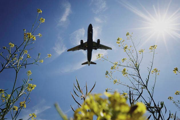 A passenger plane stands out against the cloudless sky before landing at Berlin Brandenburg Airport (BER), photographed in Berlin on June 19, 2026, Berlin, Germany,detected_source_language Copyright: xFlorianxGaertnerx