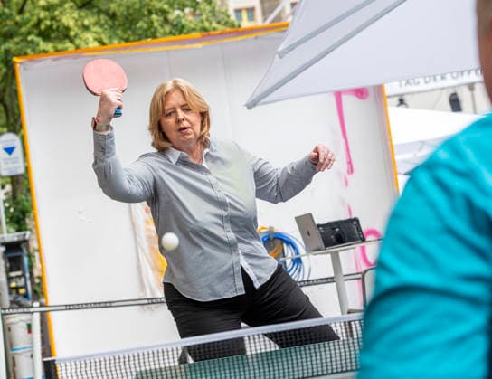 Bärbel Bas (EUR), Germany, Berlin, June 21, 2026 Bärbel Bas (SPD), Federal Minister of Labor and Social Affairs, at the Open House at the Federal Ministry of Labor and Social Affairs (BMAS) Have Your Say with Bas in the Citizens’ Dialogue,detected_source_language