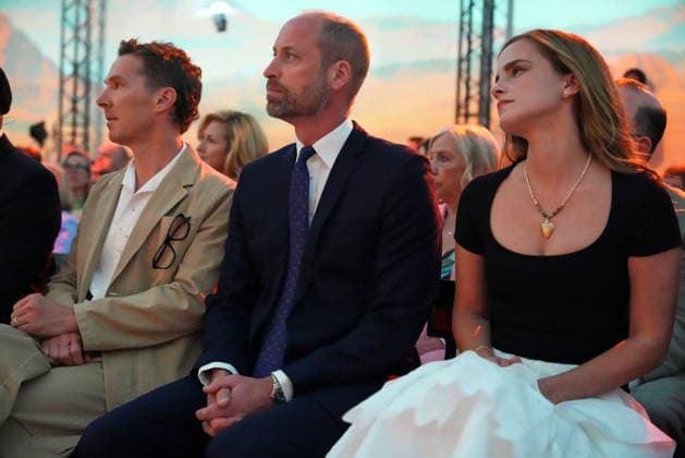 Britain Royals Britain s Prince William, the Prince of Wales, sits beside actress Emma Watson, right, and actor Benedict Cumberbatch, left, as he attends a landmark Business Forum for The Royal Foundation s United for Wildlife in London, Monday, June 22, 2026., Credit:Kirsty Wigglesworth PA ROTA - B68 Avalon GBR, London Copyright: xKirstyxWigglesworthx xPAxROTAx-xB68x xAvalonx 1111787658