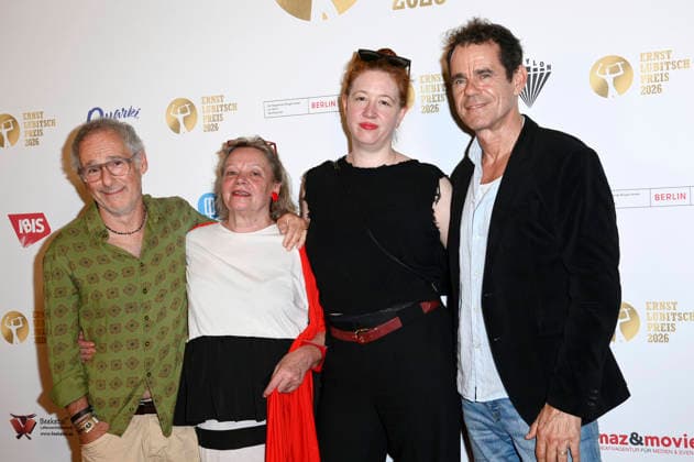 Dani Levy, Susanne Petersen, Rike Link, and Tom Tykwer at the 68th Ernst Lubitsch Prize ceremony in 2026 at the Babylon Berlin cinema, June 23, 2026,detected_source_language Foto:xN.xKubelkax xFuturexImagex lubitsch_6631