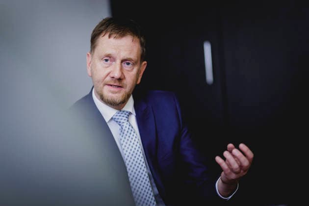 Michael Kretschmer, Minister-President of Saxony, photographed during an interview in Berlin, June 12, 2026, Berlin, Germany Copyright: xFlorianxGaertnerx
