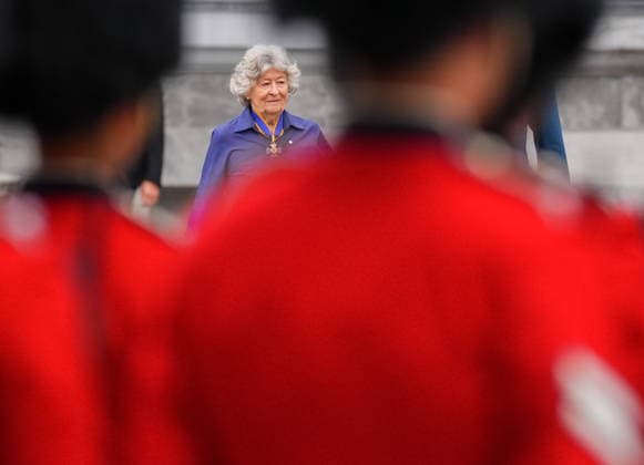 June 26, 2026, Ottawa, On, Canada: Governor General Louise Arbour is seen during an inspection of the Ceremonial Guard at Rideau Hall in Ottawa, on Friday, June 26, 2026. Ottawa Canada  - ZUMAc35_ 20260626_zaf_c35_053 Copyright: xChrisxTanouyex