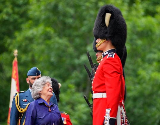 June 26, 2026, Ottawa, On, Canada: Governor General Louise Arbour conducts an inspection of the Ceremonial Guard at Rideau Hall in Ottawa, on Friday, June 26, 2026. Ottawa Canada  - ZUMAc35_ 20260626_zaf_c35_055 Copyright: xChrisxTanouyex
