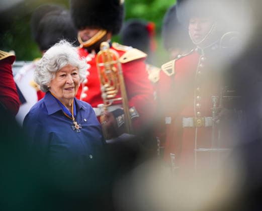 June 26, 2026, Ottawa, On, Canada: Governor General Louise Arbour conducts an inspection of the band of the Ceremonial Guard at Rideau Hall in Ottawa, on Friday, June 26, 2026. Ottawa Canada  - ZUMAc35_ 20260626_zaf_c35_060 Copyright: xChrisxTanouyex