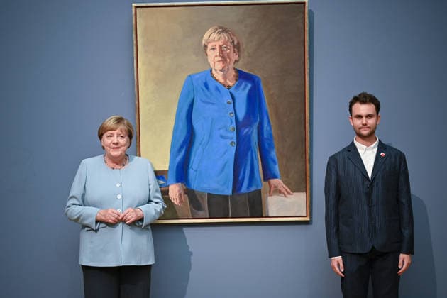 On Tuesday, June 30, 2026, a portrait of former German Chancellor Angela Merkel (CDU) was unveiled at the Bode Museum in Berlin. It was painted by th Copyright: epd-bild ChristianxDitsch epd-Merkel_Portraet6-kopieren