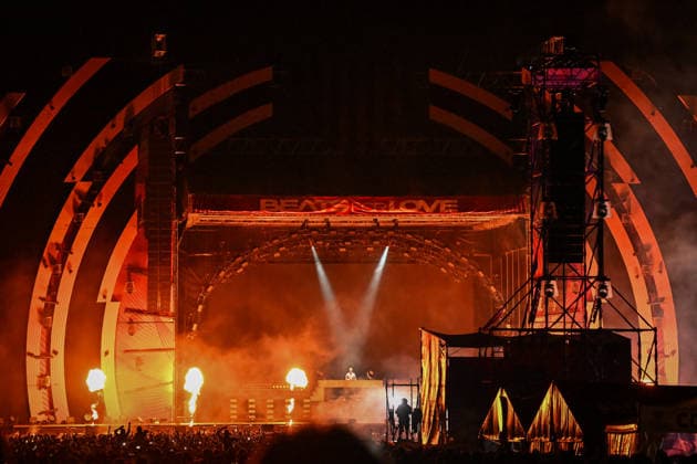 The 12th annual Beats for Love electronic dance music festival kicked off at the Lower Area of Vitkovice, in Ostrava, Czech Republic, on July 1, 2026. Scottish DJ and producer Calvin Harris. (CTKxPhoto JaroslavxOzana) CTKPhotoP2026070200853  CTKPhotoP2026070200853