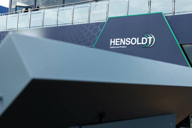 Defense Industry at ILA 2026 Berlin, Germany, on June 11, 2026 The logo of defense companies Hensoldt, Detect, and Protect at ILA