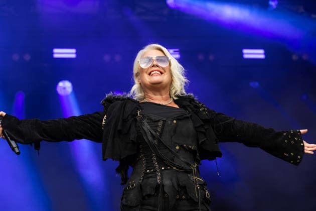July 11, 2026, Locarno, Piazza Grande, Moon and Stars 2026 Locarno Kim Wilde, Kim Wilde on lead vocals, Locarno Piazza Grande, Ticino, Switzerland Copyright: xJustPictures.ch FrancescoxMinghettix 1079644824st