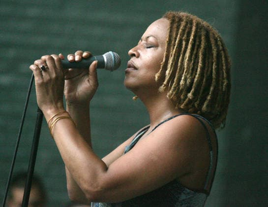 Charlie Parker Jazz Festival-2007 Aug 25, 2007 - New York, NY, USA - Singer CASSANDRA WILSON performs at the 2007 Charlie Parker Jazz Festival held at Marcus Garvey Park in Harlem. Copyright: xNancyxKaszermanx