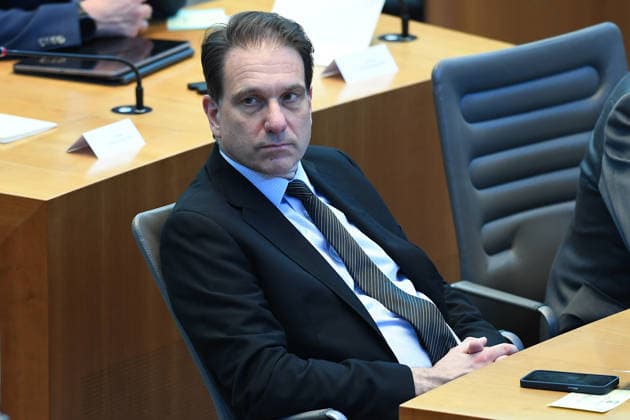 Memorial service for the flood disaster on July 14, 2026, at the North Rhine-Westphalia State Parliament in Düsseldorf; Christian Loose, Parliamentary Secretary of the AfD NRW, during the memorial service at the North Rhine-Westphalia State Parliament xRx