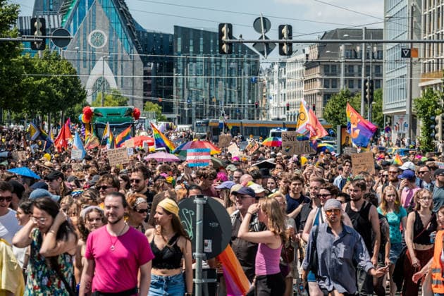More than 20,000 people are taking part in the Christopher Street Day (CSD) 2026 parade through downtown Leipzig. Through this event, participants are standing up for diversity, equality, and the rights of LGBTQIA people. Leipzig, Saxony, Germany, CSD Leipzig 2026