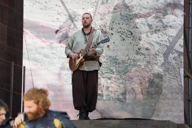 Nibelungen Festival 2026: Alexander Wolfe at the photo shoot for the Nibelungen Festival’s production of *The Hun Queen* on July 15, 2026, in front of the Imperial Cathedral in Worms, Rhineland-Palatinate