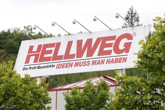 HELLWEG Home Improvement Store in Kreuztal A large sign above the entrance to the HELLWEG home improvement store on July 23, 2026, in Kreuztal, Germany