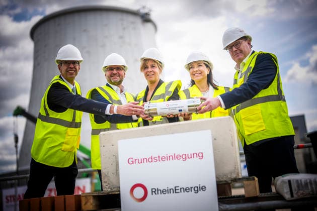 Katherina Reiche, CDU, Federal Minister for Economic Affairs and Energy, at the groundbreaking ceremony for a river-source heat pump power plant operated by Rheinenergie, Berlin, July 23, 2026. Photographed on behalf of the Federal Ministry for Economic Affairs and Energy, Berlin, Germany Copyright: xDominikxButzmannx