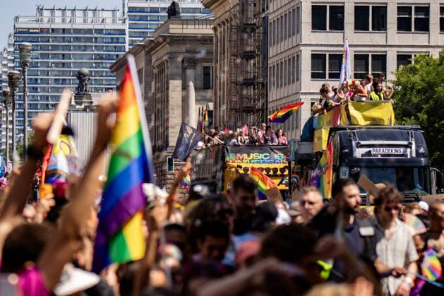 People at the 48th Christopher Street Day demonstration in Berlin on July 25, 2026 Christopher Street Day demonstration in Berlin