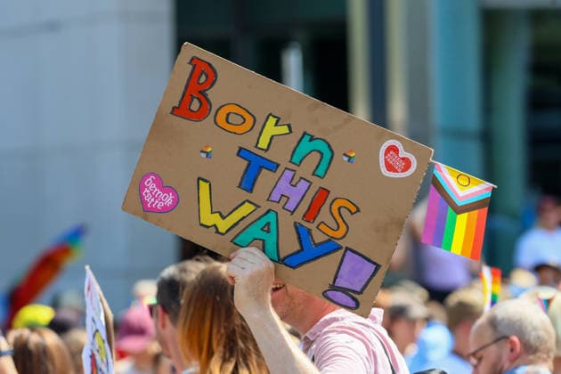 Themed Photos: Christopher Street Day, CSD Parade Stuttgart, July 25, 2026, Themed Photos: Christopher Street Day, CSD Parade Stuttgart, July 25, 2026, Born This Way, Poster Copyright: xEibner-Pressefoto DimitrixDrofitx EP_ddh